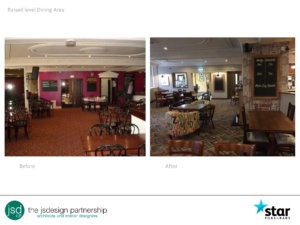 Raised level Dining Area